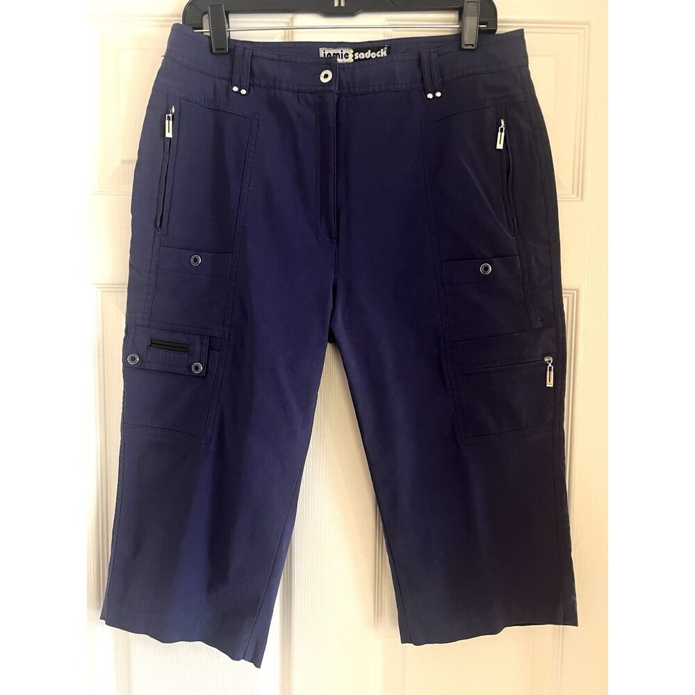 Jamie Sadock Womens Size 10 Blue Golf Capri Pants Cargo Hiking Utility Gorpcore